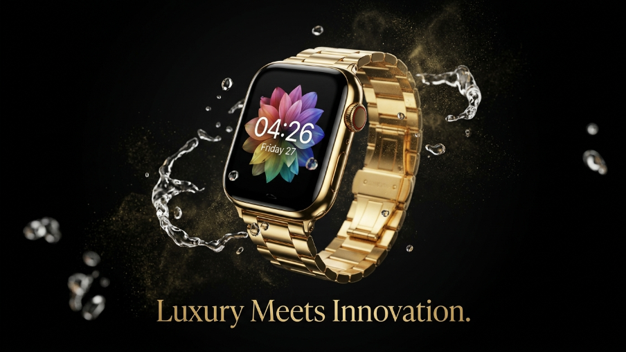 Luxury Gold Smart Watch (Metal Strap Edition)