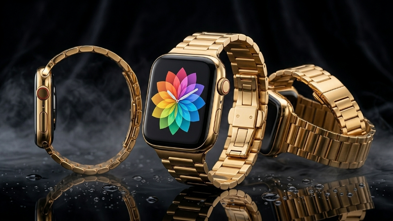 Luxury Gold Smart Watch (Metal Strap Edition)